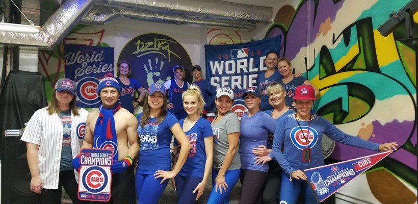 CHICAGO CUBS CHAMPIONSHIP CELEBRATION FITNESS CLASS
